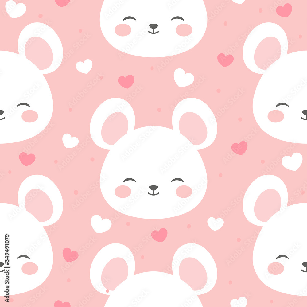 Mouse pattern, Cute cartoon mice seamless pattern background, vector illustration Mouse pattern, Cute cartoon mice seamless pattern background, vector illustration