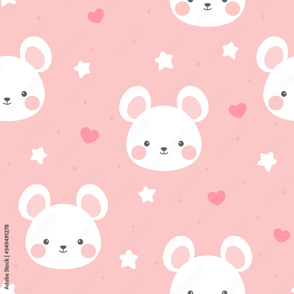Mouse pattern, Cute cartoon mice seamless pattern background, vector illustration Mouse pattern, Cute cartoon mice seamless pattern background, vector illustration
