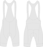 Custom Cycling Bib Shorts template vector 