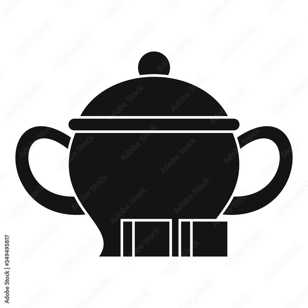 Sugar in tea pot icon. Simple illustration of sugar in tea pot vector icon for web design isolated on white background Sugar in tea pot icon. Simple illustration of sugar in tea pot vector icon for web design isolated on white background