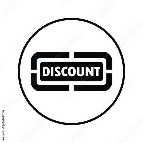 Discount, discounting, sticker black icon