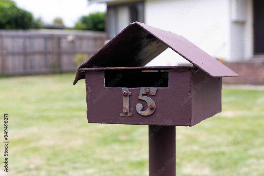 mailbox on the background of the house mailbox on the background of the house