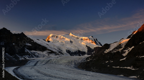 Morning Glow at Grand Combin, Fionnay, Switzerland