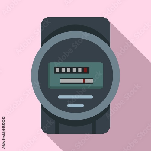 Electric counter icon. Flat illustration of electric counter vector icon for web design