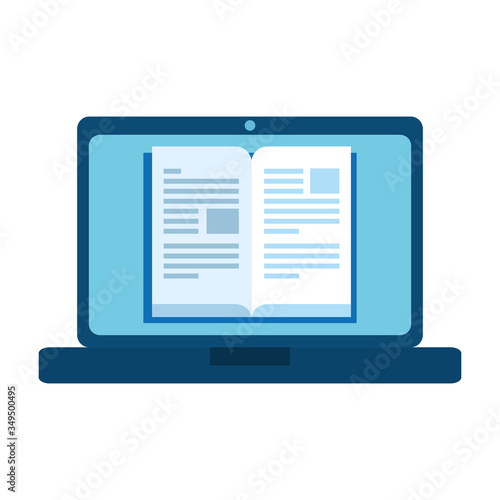 laptop for education online isolated icon vector illustration design