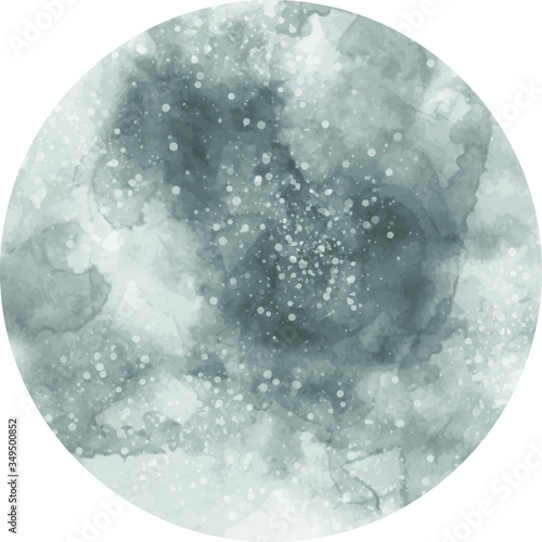 Circle watercolor vector. galaxy, stars, universe. milkyway