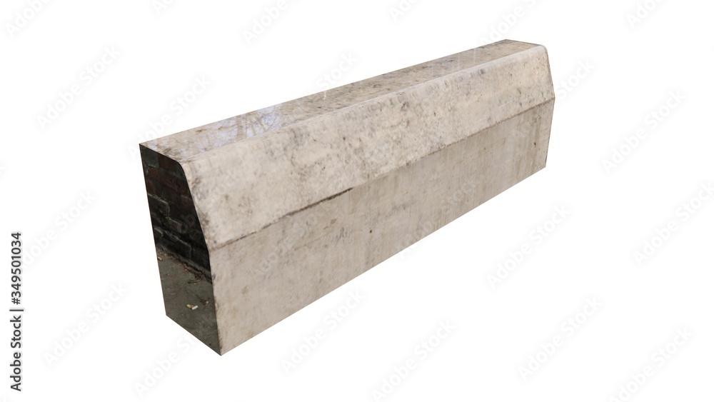 concrete curb simple one-dimensional form with a width of a meter, Illustration in 3D - 9 concrete curb simple one-dimensional form with a width of a meter, Illustration in 3D - 9