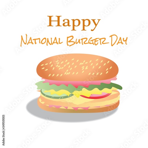 National Burger Day Sign and Illustration
