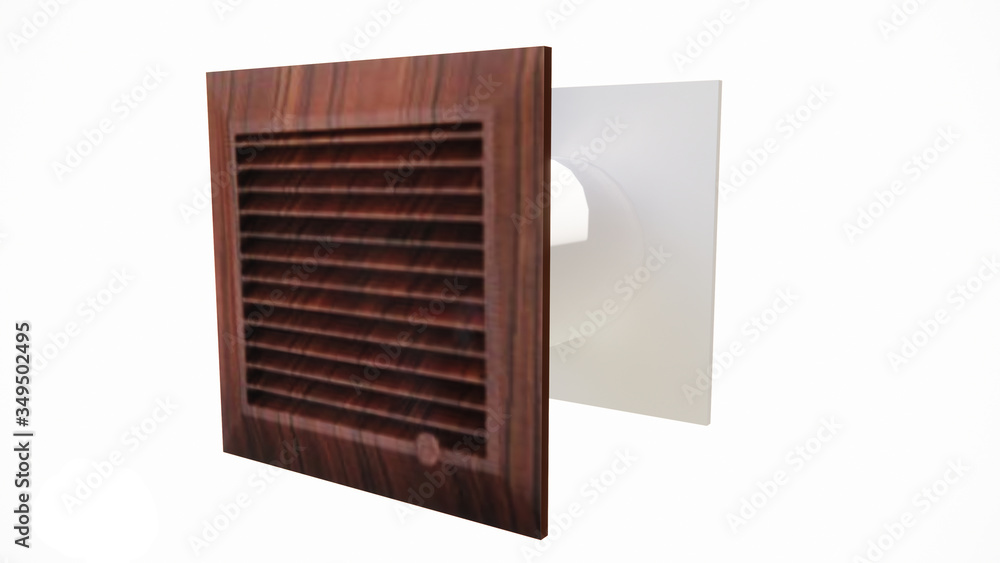 Wall ventilation grille Illustration in 3D - 1 Wall ventilation grille Illustration in 3D - 1