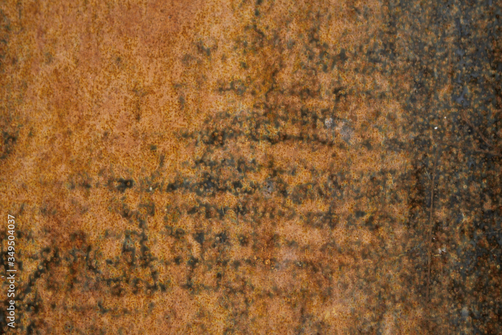 Orange red iron in rust. Orange red iron in rust.
