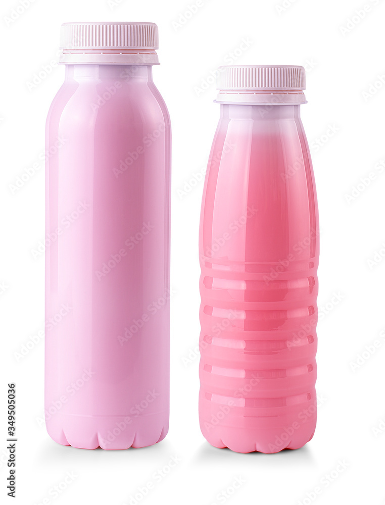 Fruit yogurt bottle isolated on white backgroung Fruit yogurt bottle isolated on white backgroung