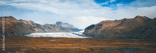 Panorama View of the glacier of Iceland