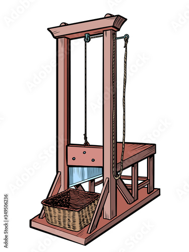 Slika na platnu guillotine. An execution weapon from the French revolution