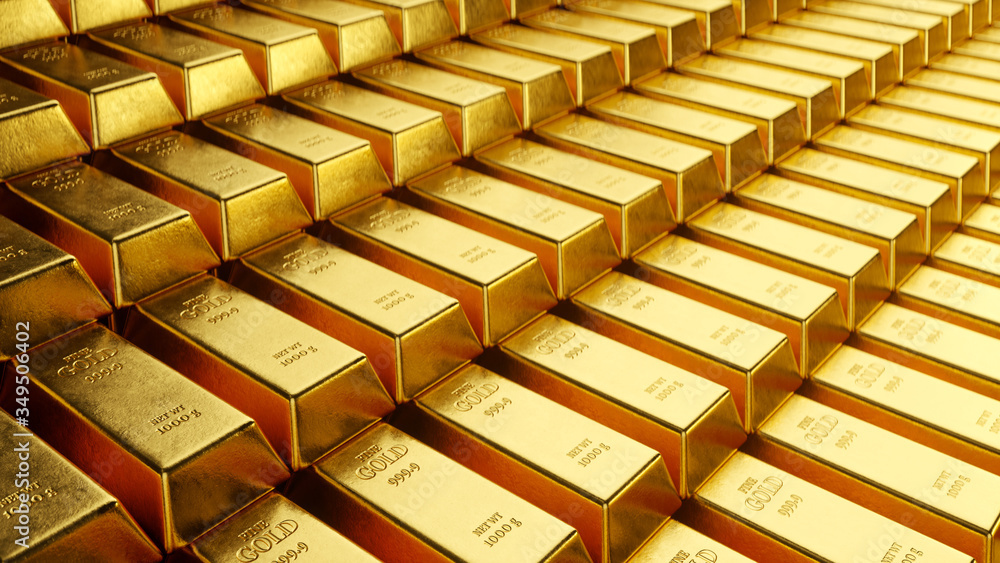 Gold bars and Financial concept,3d rendering,conceptual image. Gold bars and Financial concept,3d rendering,conceptual image.