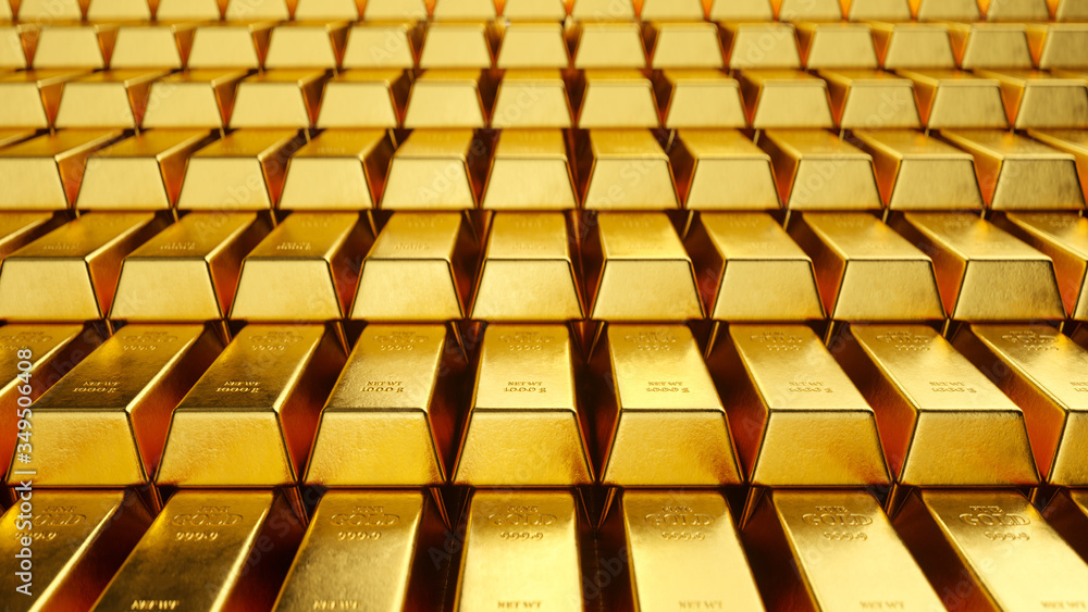 Gold bars and Financial concept,3d rendering,conceptual image. Gold bars and Financial concept,3d rendering,conceptual image.