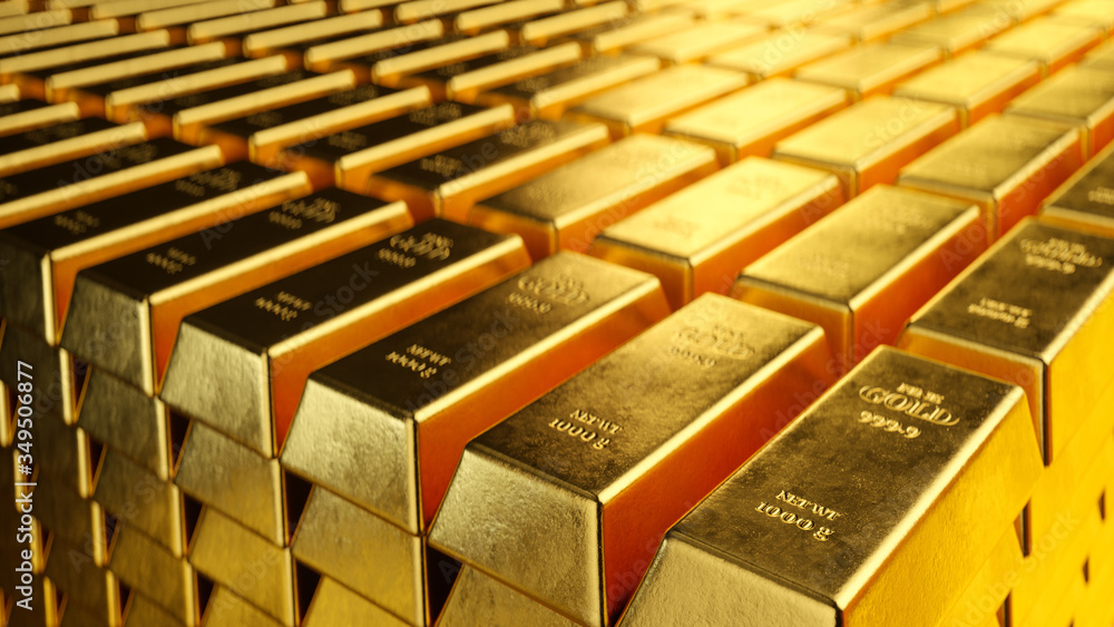 Gold bars and Financial concept,3d rendering,conceptual image. Gold bars and Financial concept,3d rendering,conceptual image.