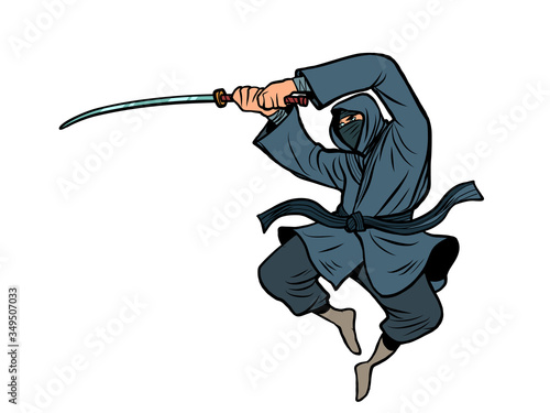 ninja with a katana sword