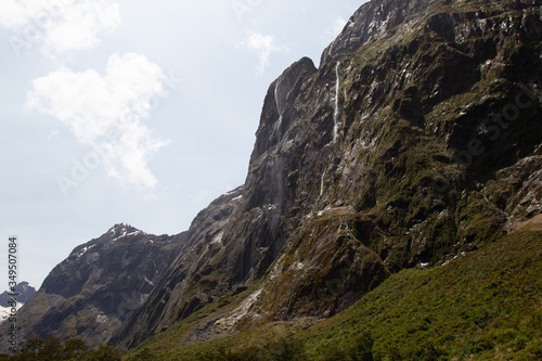 Mountain ranges on the way to Fiordland. New Zealand