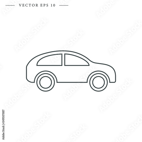 Car line icon. Isolated vector illustration.