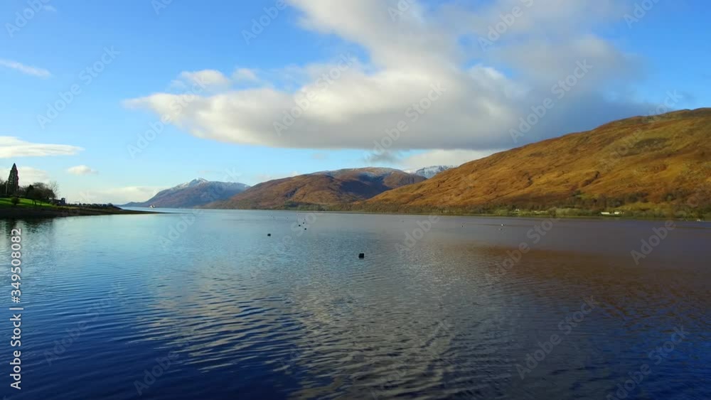A calm view looking South west from the front of Fort William early on an autumn morning. A calm view looking South west from the front of Fort William early on an autumn morning.