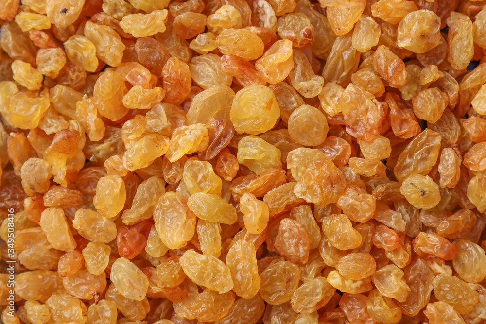 Dried white grapes. Dried white grapes.