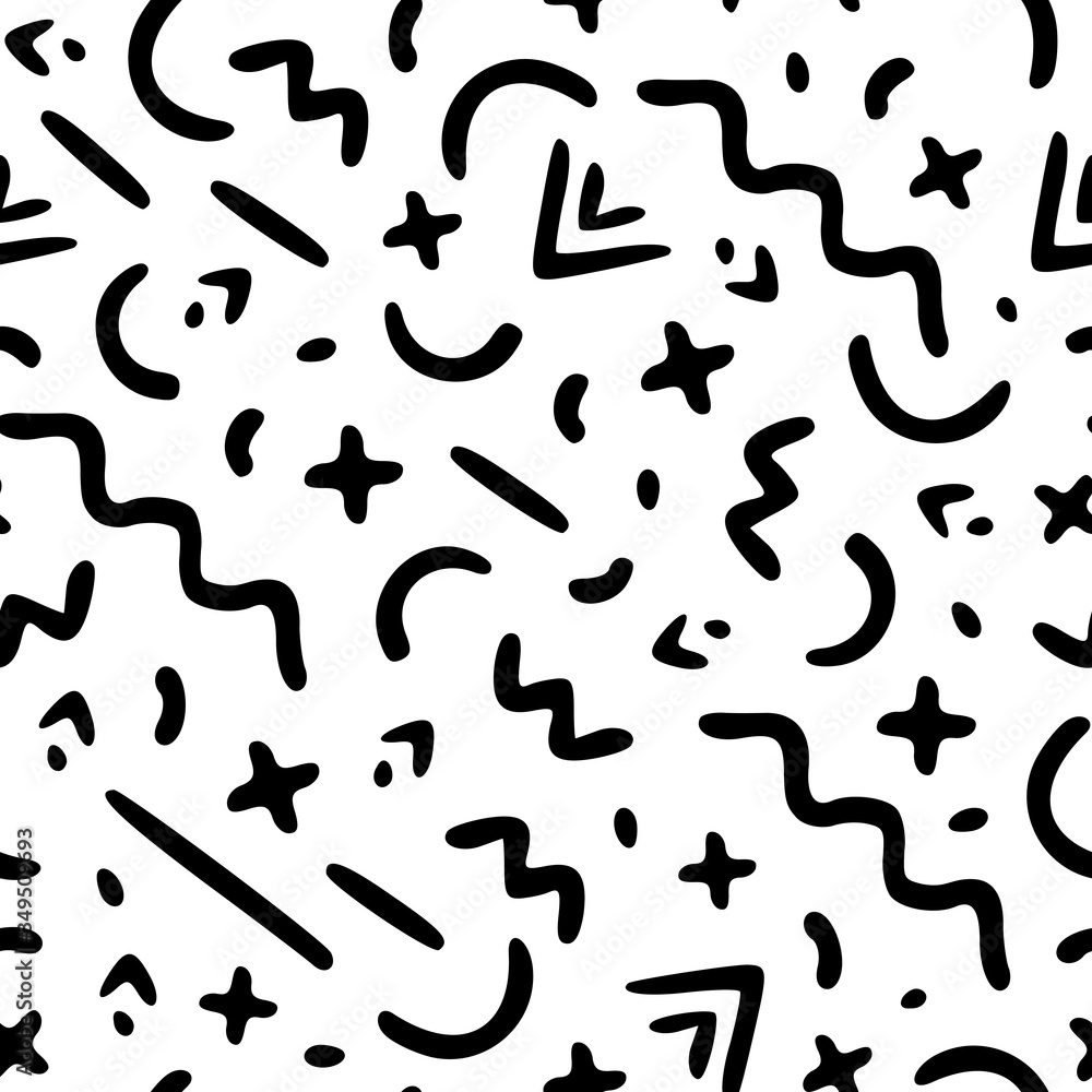 Memphis Pattern, seamless vector illustrator