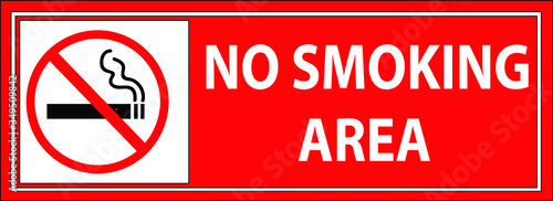 No Smoking area sign vector illustartion