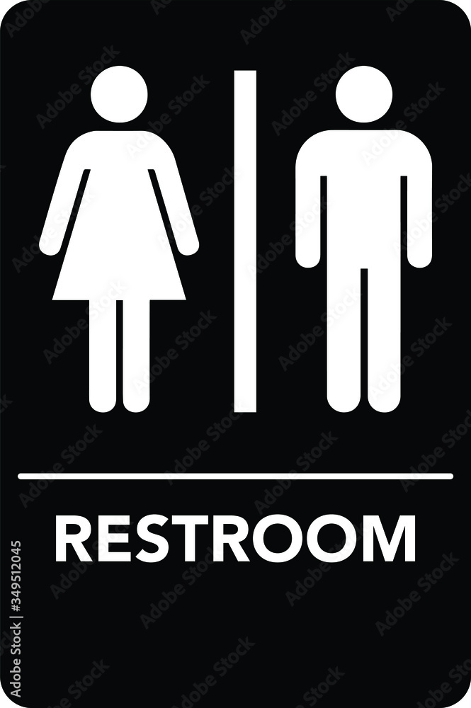 Restroom male and female sign Stock Vector | Adobe Stock