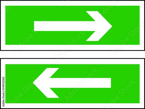 right left two way exit vector sign