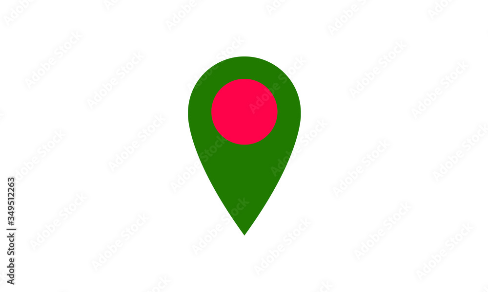 Fototapeta premium Bangladesh Location pin map navigation label symbol