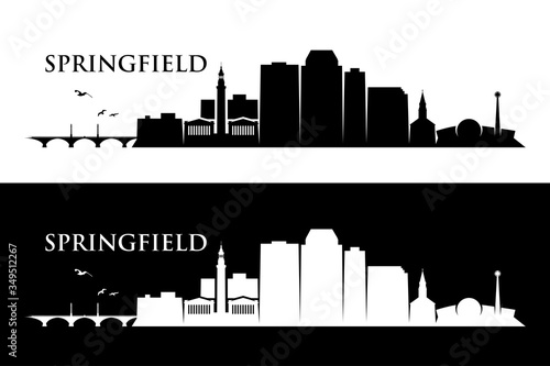 Springfield skyline - Massachusetts, United States of America, USA - vector illustration
 photo