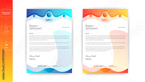 Simple creative modern business style letterhead templates design. Letterhead design for your project, Vector design illustration