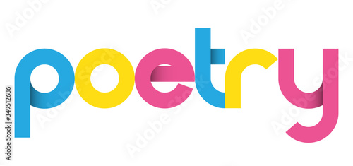 POETRY colorful vector geometric type banner