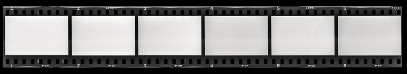 long film strip, blank photo frames, free space for your pictures, real high-res 35mm film strip scan.