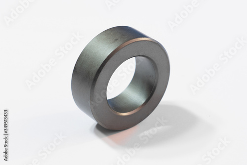 Ferromagnetic ring isolated on white background
