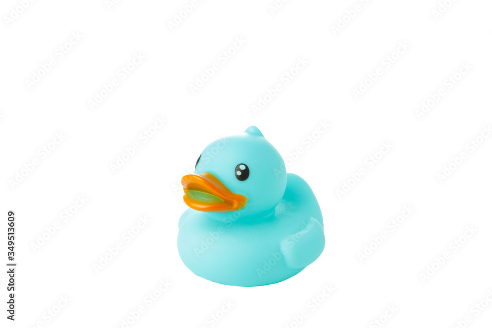 Blue rubber duck isolated on white background Blue rubber duck isolated on white background