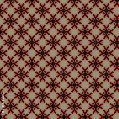 seamless white pattern with red flowers © Uwe Michael Neumann