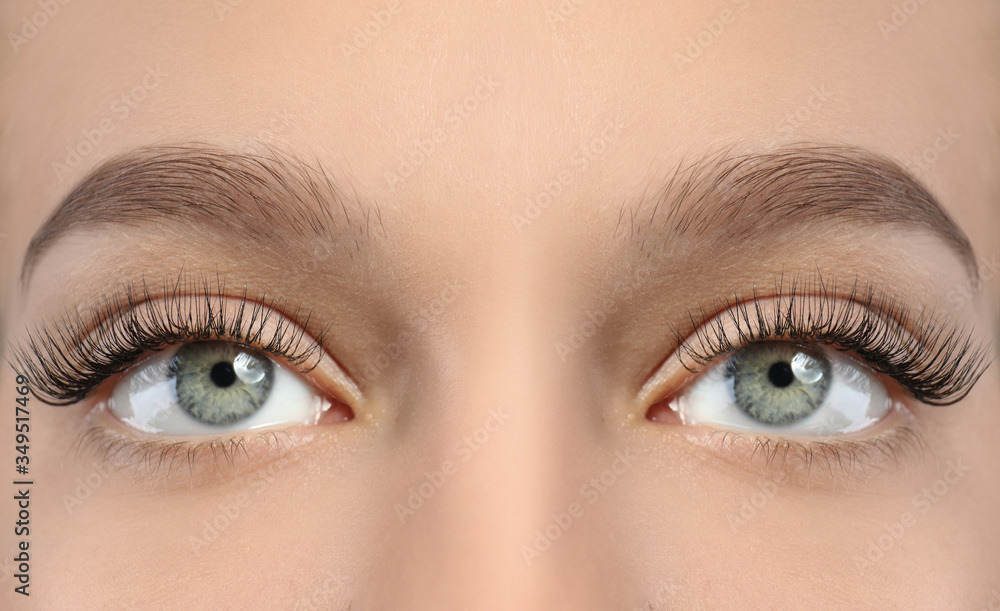 Beautiful woman with perfect eyebrows, closeup view Beautiful woman with perfect eyebrows, closeup view