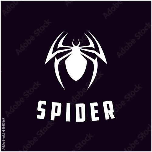 Awesome Spider logo design silhouette photo