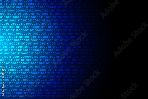 blue digital binary code data numbers background design
