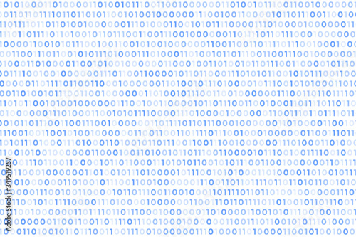 binary code white background with floating numbers