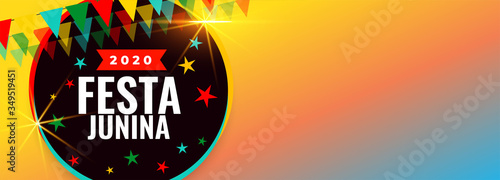 latin american festa junina celebration banner design