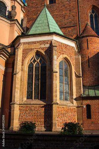 church, architecture, building, religion, window, old, europe, city, cathedral, stone, ancient, facade, tower, travel, house, history, door, landmark, town, tourism, monastery, wall, historic,wroclaw