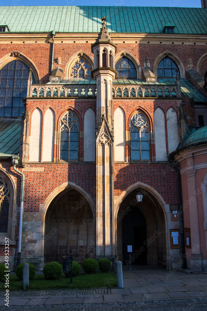 architecture, church, building, cathedral, old, facade, europe, religion, city, gothic, travel, stone, landmark, ancient, door, palace, art, historic, tourism, town,wroclaw,poland
