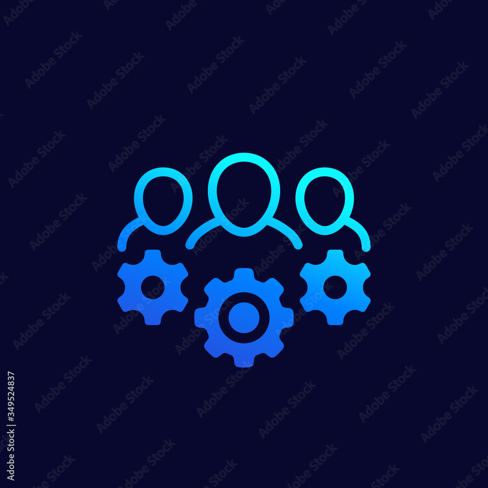business committee at work vector icon - obrazy, fototapety, plakaty 