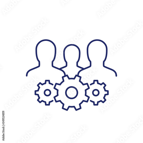 business committee line icon on white