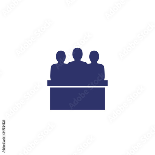committee icon on white, vector