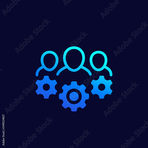 business committee at work vector icon