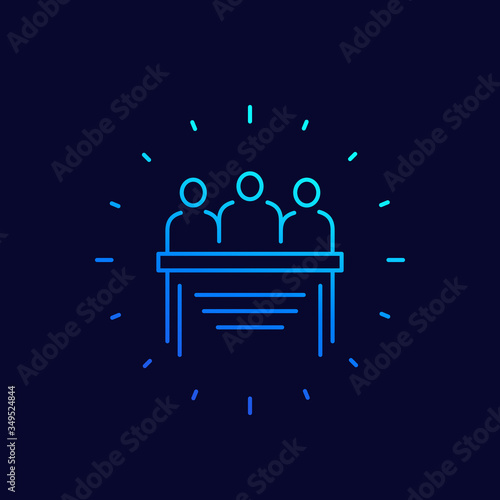 committee line icon for web