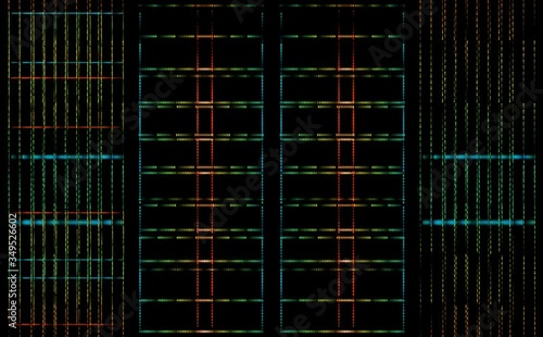 Wallpaper Mural triangle rainbow mass border digital reverse slow faded all in the line on black screen Torontodigital.ca